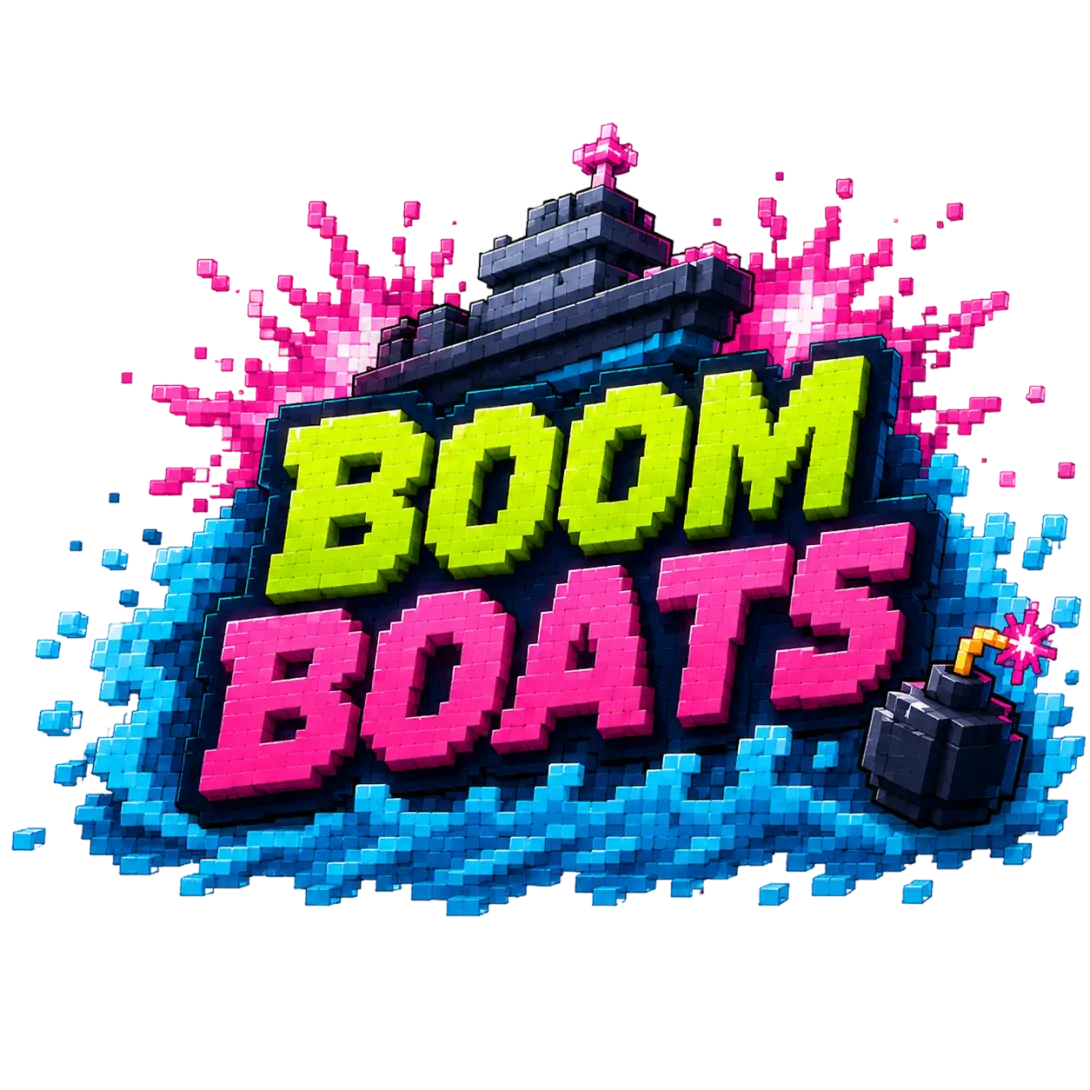 The BoomBoats pixel-art logo.